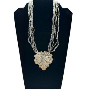 Multi Strand Leaf Necklace